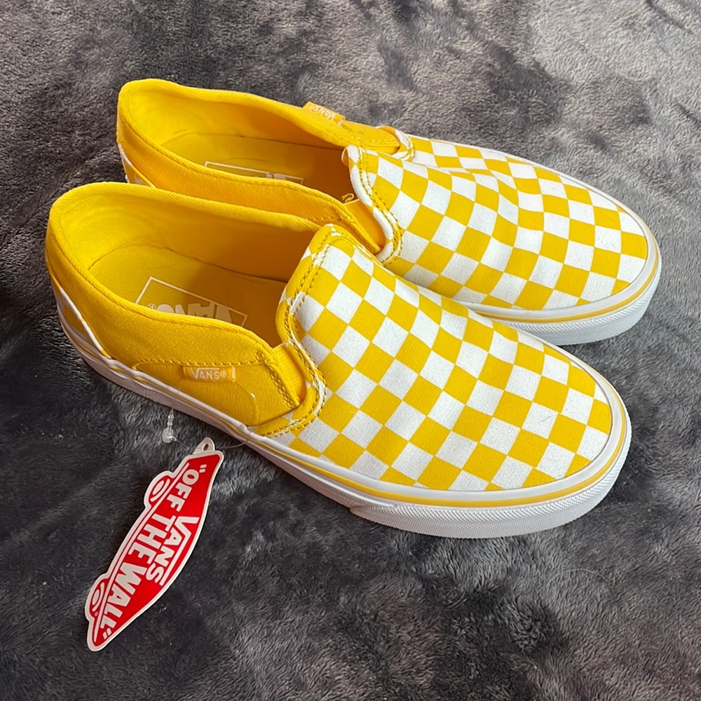 Yellow checkered vans